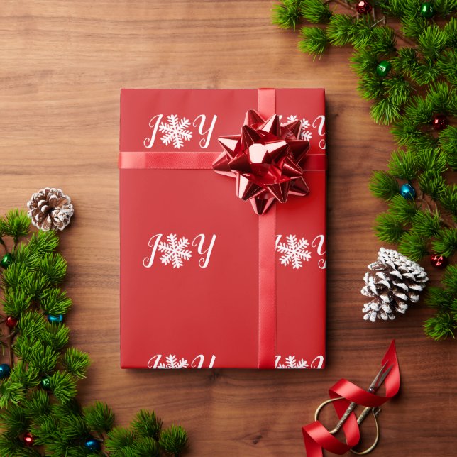 Papier Cadeau Papier d'enlèvement de flocon de neige Red Joy (Cadeau de vacances)