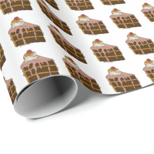 Papier Cadeau Papier d'enlèvement de gâteau au chocolat