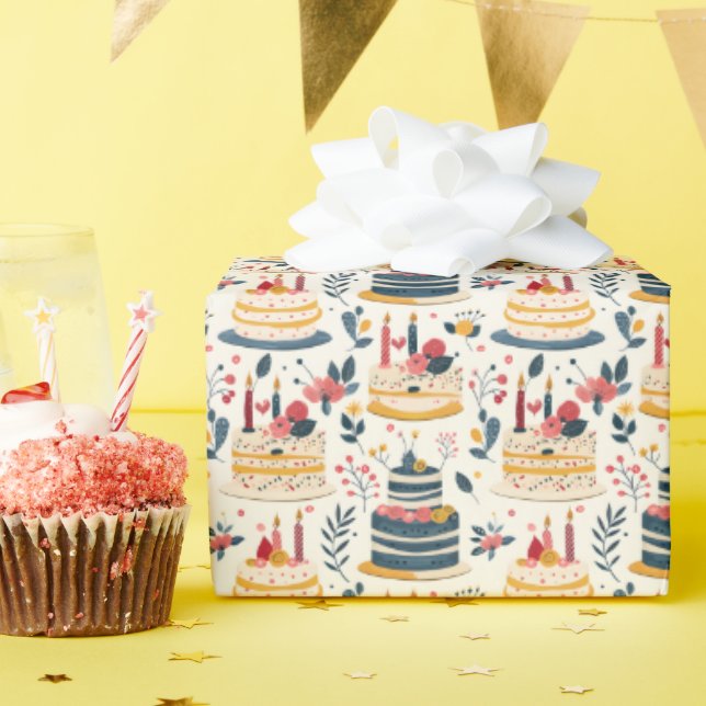 Papier Cadeau Papier d'enlèvement de gâteau d'anniversaire (Fête d'anniversaire)
