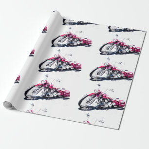 Papier Cadeau Papier d'enlèvement de moto personnalisé