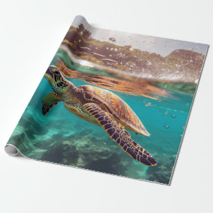 Papier Cadeau Papier d'enlèvement de tortue