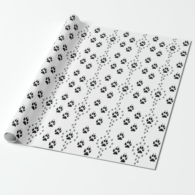 Papier Cadeau Papier d'enlèvement de voie de chien ou de loup (Déroulé)