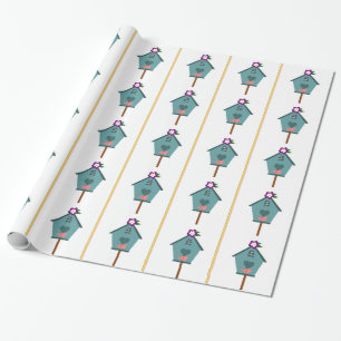 Papier Cadeau Papier d'enlèvement d'oiseaux