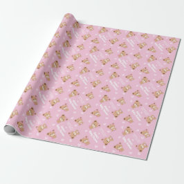 Papier Cadeau Papier d'enrobage baby shower avec poussette pour 