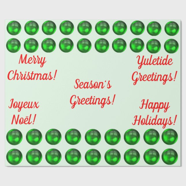 Papier Cadeau Papier d'enrobage Bonnes Fêtes (Plat)