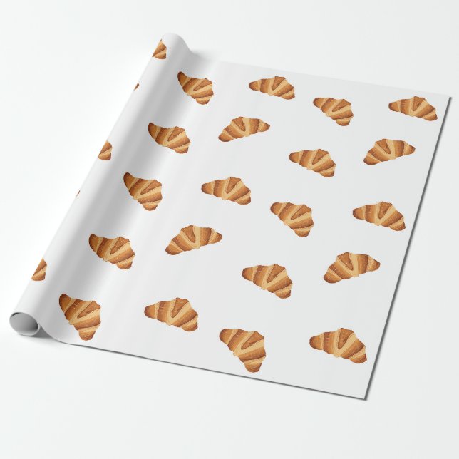 Papier Cadeau Papier d'enrobage Croissant | Papier d'enrobage fr (Déroulé)