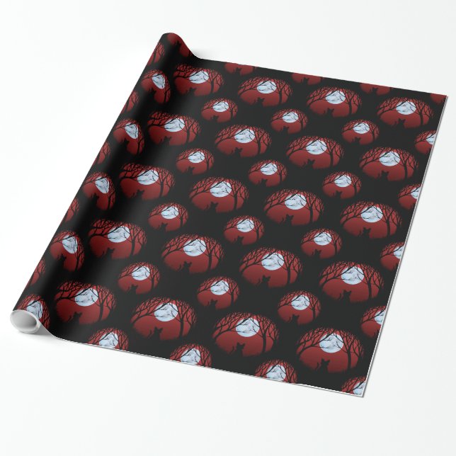 Papier Cadeau Papier d'enrobage de chats gras Cute Papier de Noë (Déroulé)