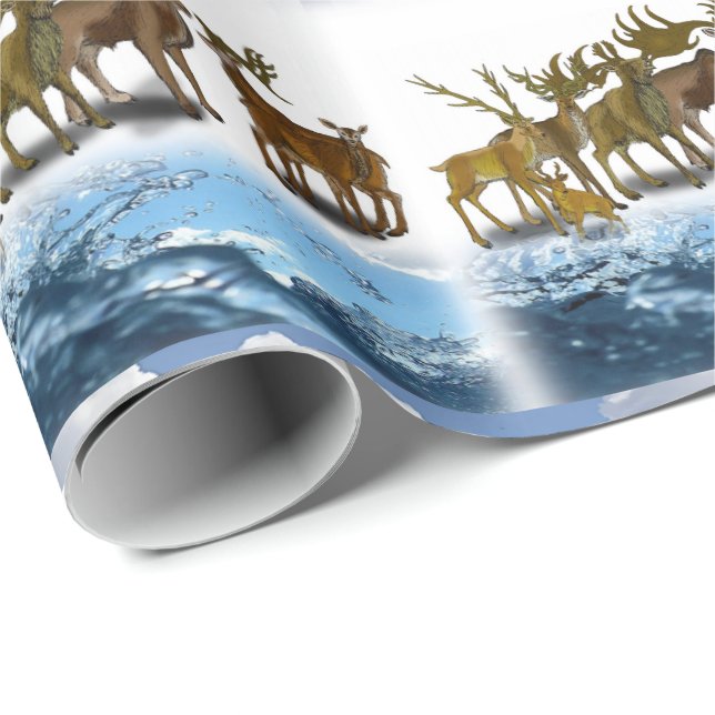 Papier Cadeau Papier d'enrobage de fêtes des pères (Coin rond)