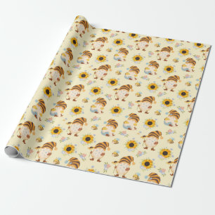 Papier Cadeau Papier d'enrobage de Gnomes de jardin