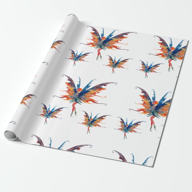 Papier Cadeau Papier d'enrobage de matte fées (Déroulé)