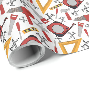 Papier Cadeau Papier d'enrobage des outils rouges