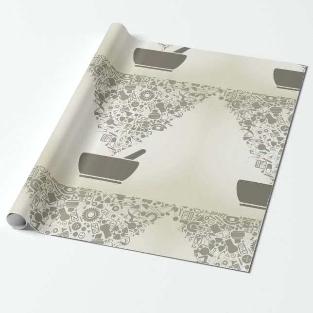 Papier Cadeau Papier d&#x27;enrobage d&#x27;objets scientifiques (Déroulé)
