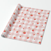 Papier d'enrobage En vichy fraise
