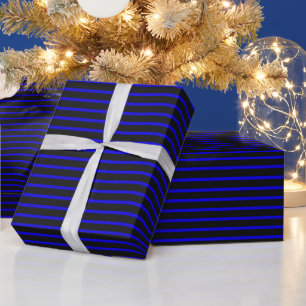 Papier Cadeau Papier d'enrobage fin ligne bleue