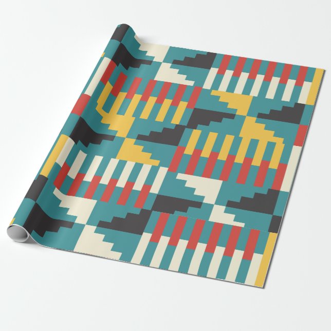 Papier Cadeau Papier d'enrobage Kente (Déroulé)