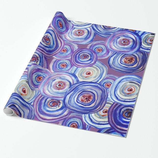 Papier Cadeau Papier d'enrobage Motif circulaire (Déroulé)