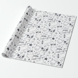 Papier Cadeau Papier d'enrobage Motif Sloth