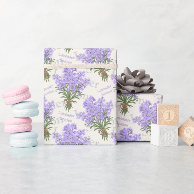 Papier Cadeau Papier d'enrobage Provence Lavender Bunches (Baby Shower)