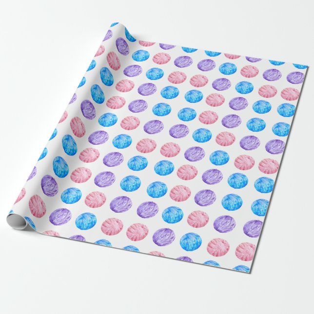Papier Cadeau Papier d'enveloppe de cadeau d'écheveaux de fil (Déroulé)