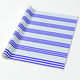 Papier Cadeau Papier d'enveloppement à bande bleue