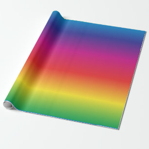 Papier Cadeau Papier d'enveloppement à dégradé arc-en-ciel