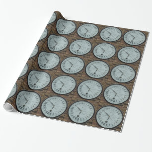 Papier Cadeau Papier d'enveloppement à horloge galvanomagnétique