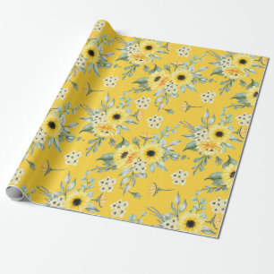 Papier Cadeau Papier d'enveloppement à motif floral