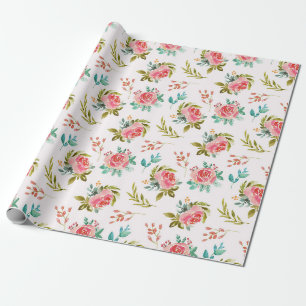 Papier Cadeau Papier d'enveloppement à motif floral