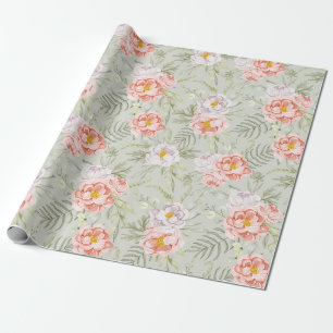 Papier Cadeau Papier d'enveloppement à motif floral