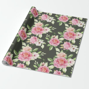 Papier Cadeau Papier d'enveloppement à motif floral