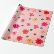 Papier d'enveloppement à ressort floral