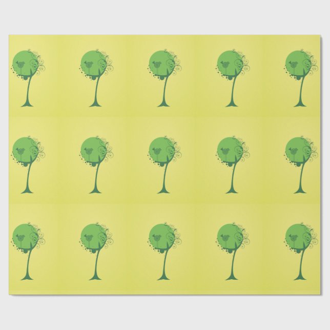 Papier Cadeau Papier d'enveloppement Abstrait de l'arbre (Plat)