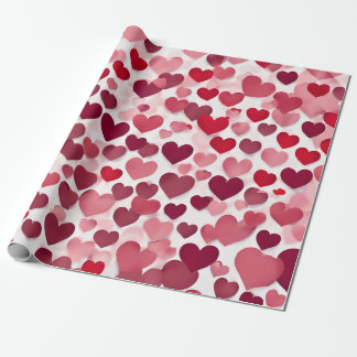 Papier Cadeau Papier d'enveloppement adorable des petits coeurs