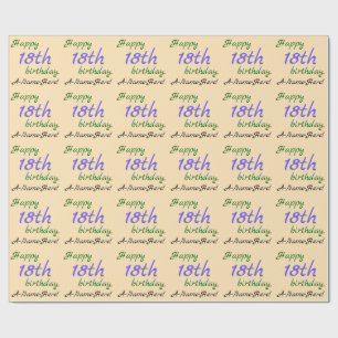 Papier Cadeau Papier d'enveloppement amoureux du 18e anniversair
