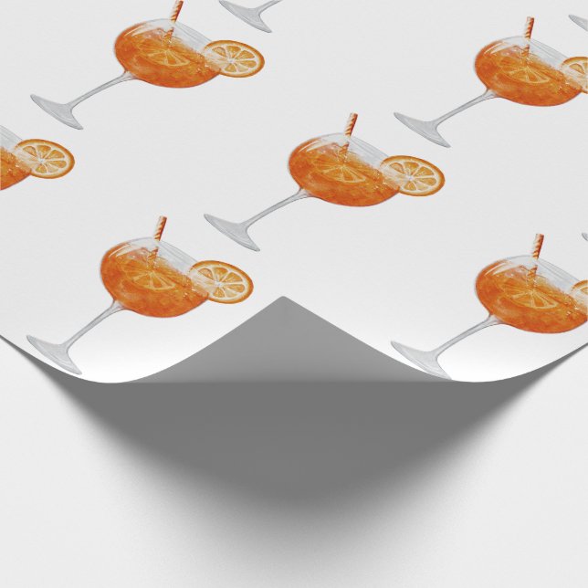 Papier Cadeau Papier d'enveloppement Aperol Spritz (Coin)