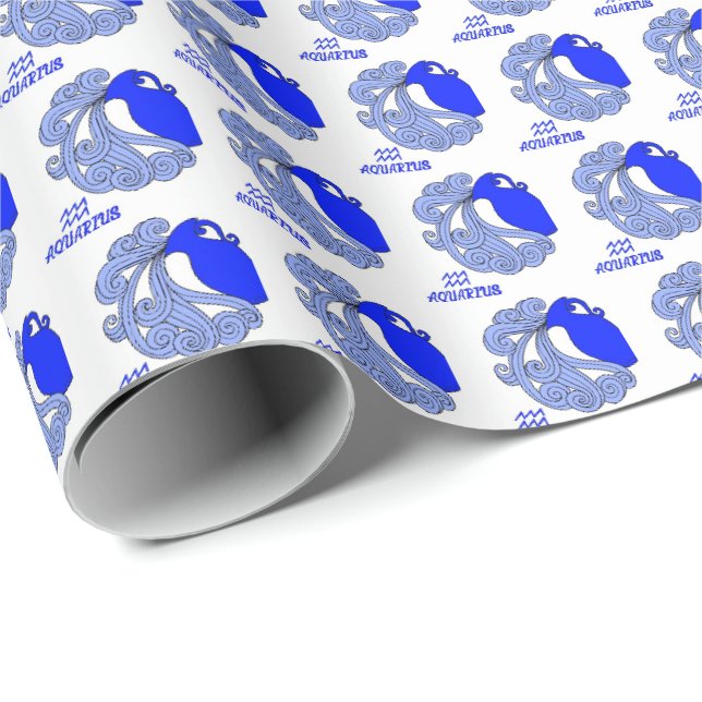 Papier Cadeau Papier d'enveloppement Aquarius (Coin rond)
