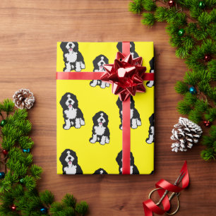 Papier Cadeau Papier d'enveloppement Bernedoodle