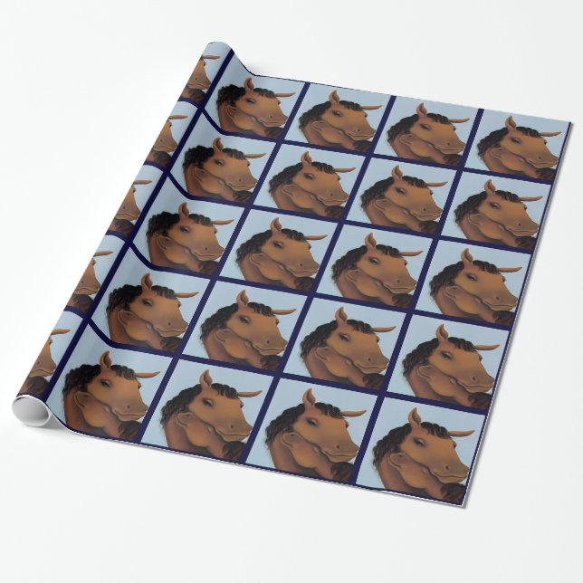 Papier Cadeau Papier d'enveloppement bleu pâle (Déroulé)