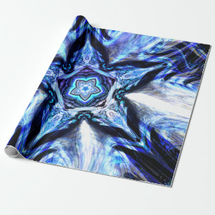 Papier Cadeau Papier d'enveloppement Blue Star