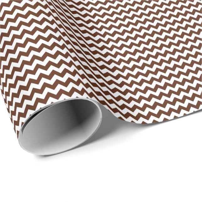 Papier Cadeau Papier d'enveloppement Brown et blanc pour petit f (Coin rond)