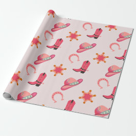Papier Cadeau Papier d'enveloppement brun brun de cowboy de l'Ou