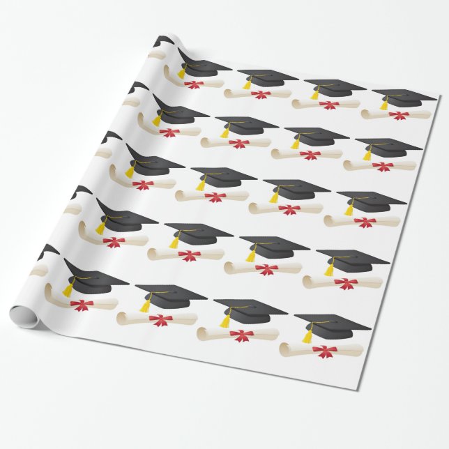 Papier Cadeau Papier d'enveloppement cadeau de diplôme (Déroulé)