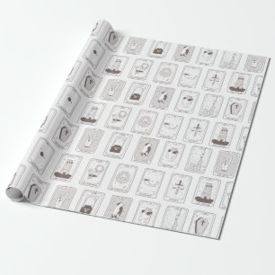 Papier Cadeau Papier d'enveloppement cadeau de la carte Tarot
