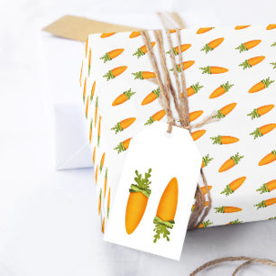Papier Cadeau Papier d'enveloppement cadeau Motif de carotte Pâq