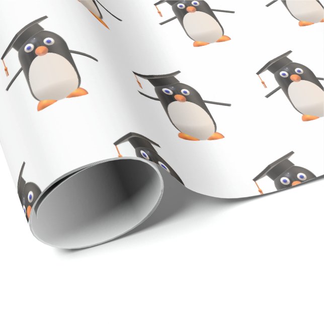 Papier Cadeau Papier d'enveloppement cadeau pour pingouin mignon (Coin rond)