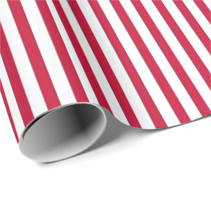 Papier Cadeau Papier d'enveloppement cadeau rayé-Rouge-Blanc 07