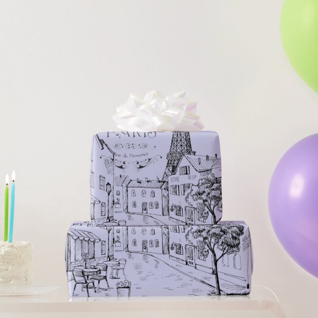 Papier Cadeau Papier d'enveloppement Cafe Paris (Cadeaux de fête)