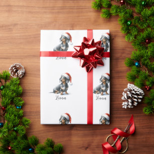 Papier Cadeau Papier d'enveloppement Casquette de chien noir de 