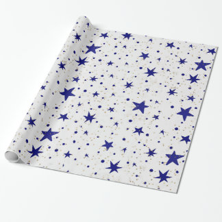 Papier Cadeau Papier d'enveloppement céleste, étoiles et lunes