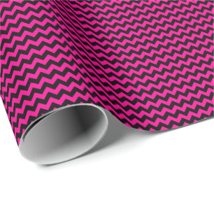 Papier Cadeau Papier d'enveloppement chaud rose et noir